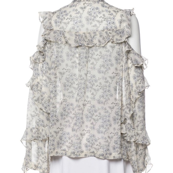 ❤️Robert Rodriguez Cold Shoulder Ruffle Blouse - Picture 3 of 4